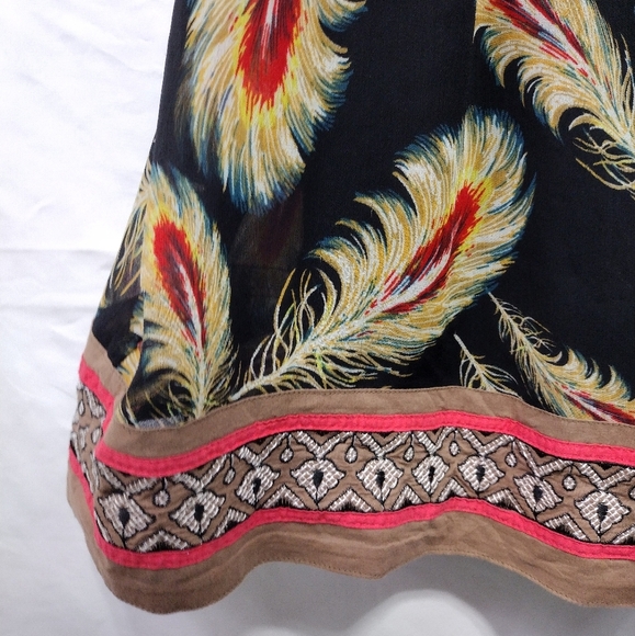 Forever 21 Feather Print Bobo Mini Dress Size S - Picture 5 of 12